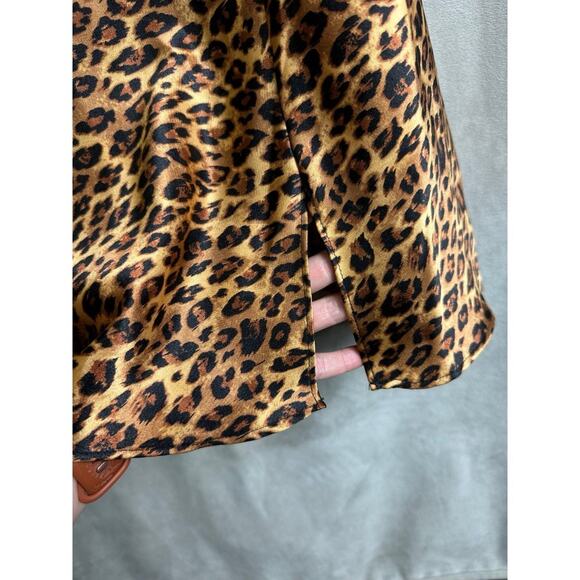 Plus Size Sophia by Delicates Leopard Print Slip Dress XL Vintage Lingerie 1x - Picture 3 of 6